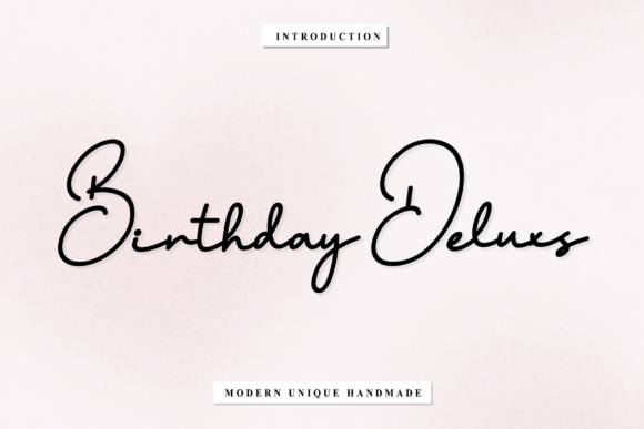 Birthday Deluxs: A Handwritten Font for Authentic Branding