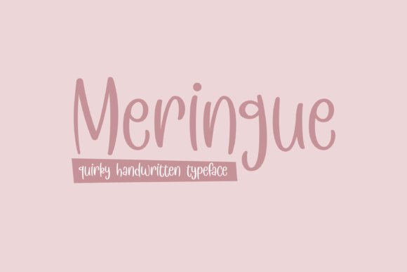 Meringue: A Handwritten Font with a Modern Twist