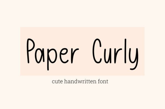 Paper Curly: A Handwritten Font for Authentic Design
